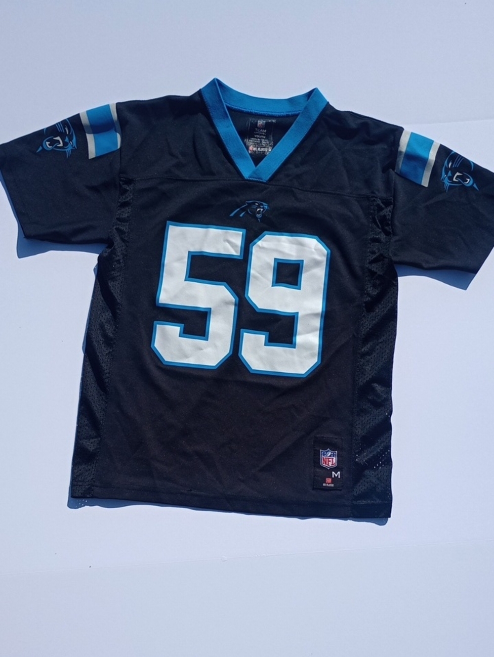 NFL Carolina Panthers #59 Luke Kuechly Youth Football Jersey Shirt Medium